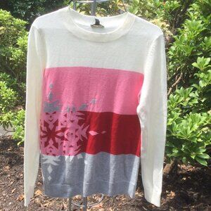 Talbots Four color layers Floral Sweater
